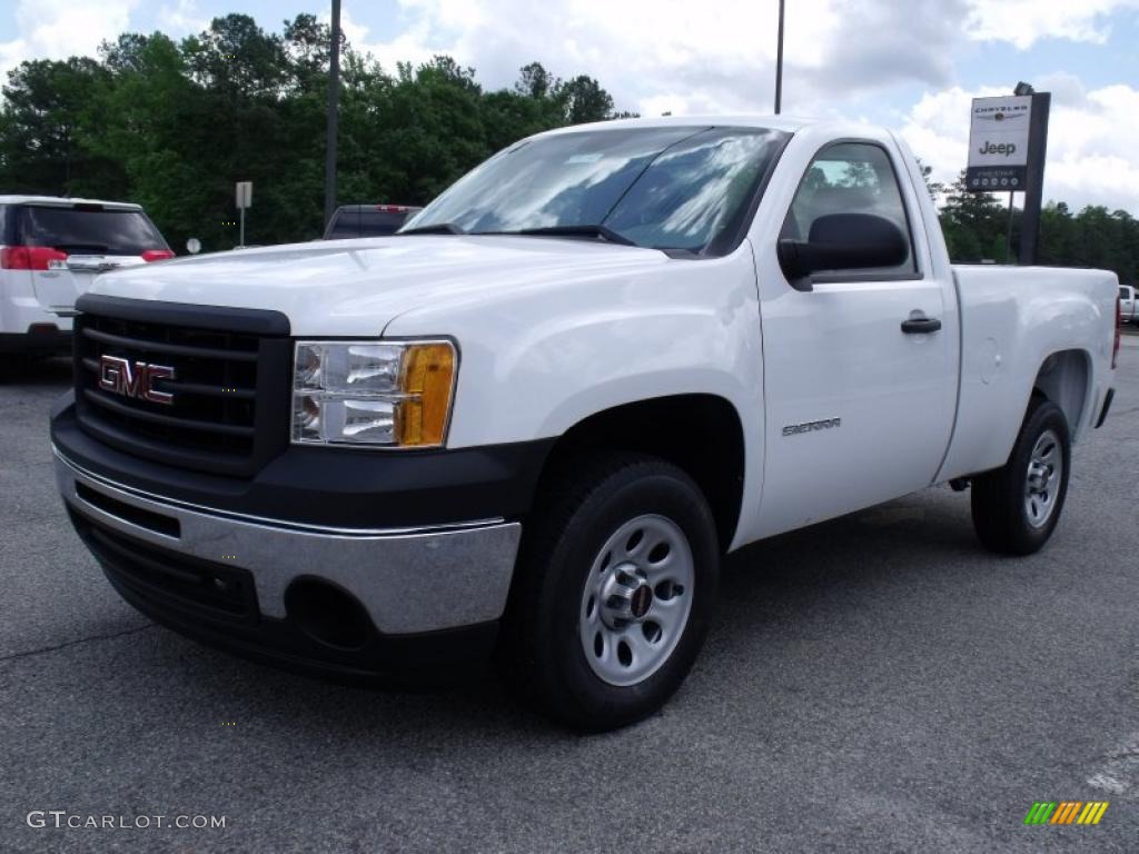 2010 Sierra 1500 Regular Cab - Summit White / Dark Titanium photo #4