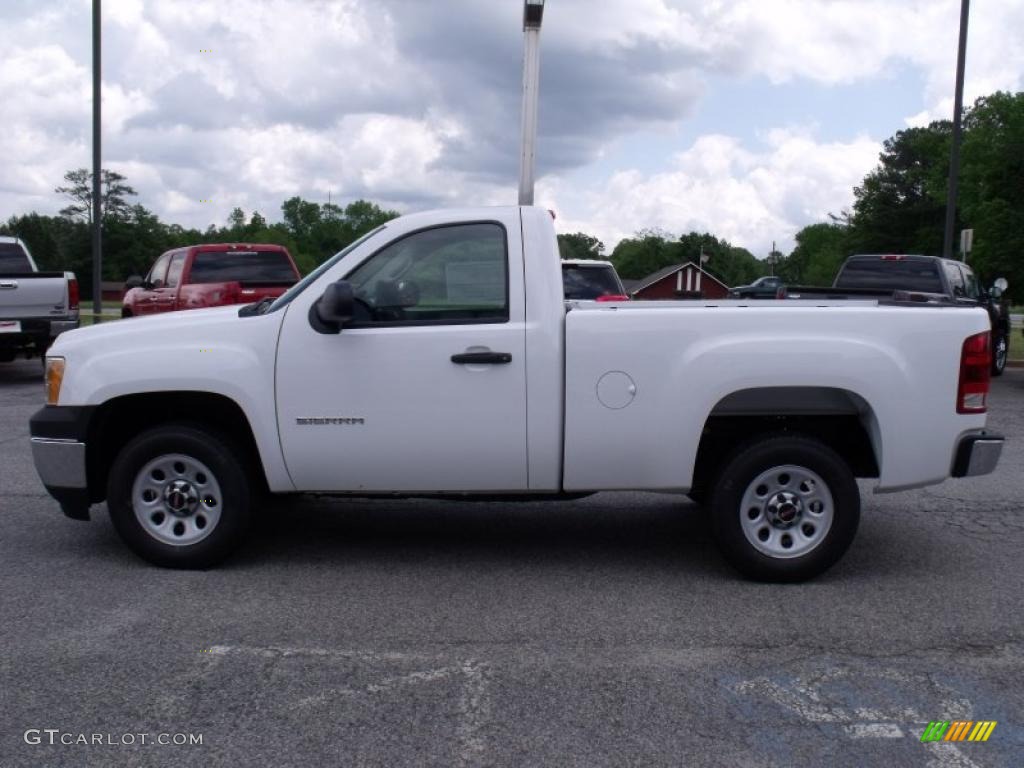 2010 Sierra 1500 Regular Cab - Summit White / Dark Titanium photo #5