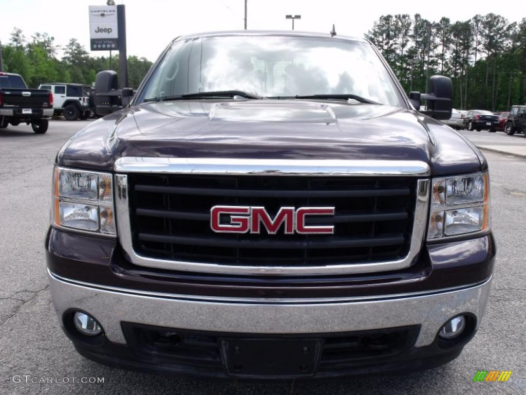 2008 Sierra 1500 SLE Extended Cab - Dark Crimson Metallic / Ebony photo #3