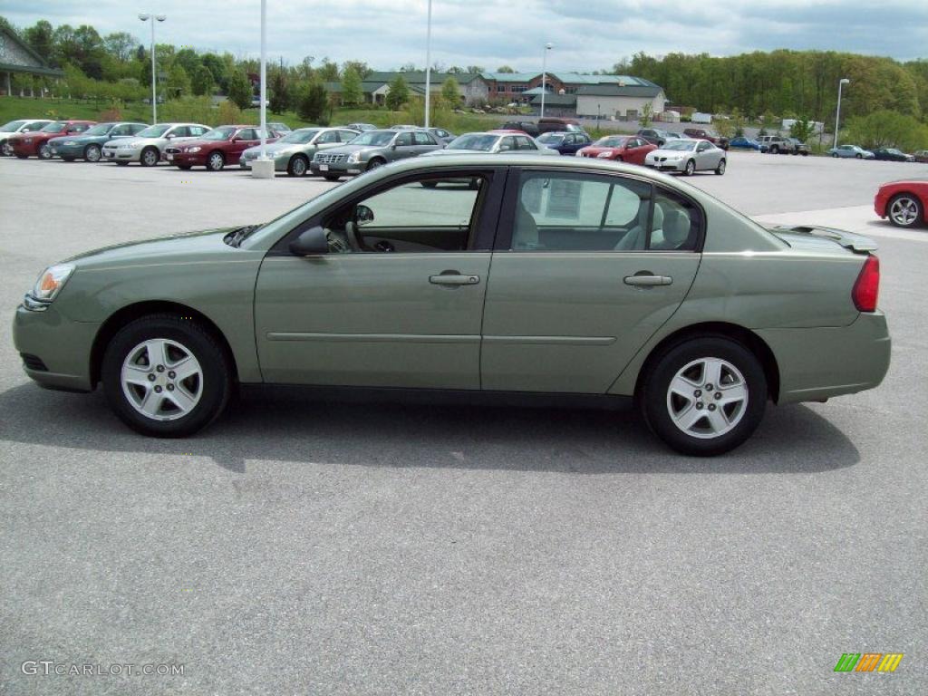 2005 Malibu LS V6 Sedan - Silver Green Metallic / Neutral Beige photo #4