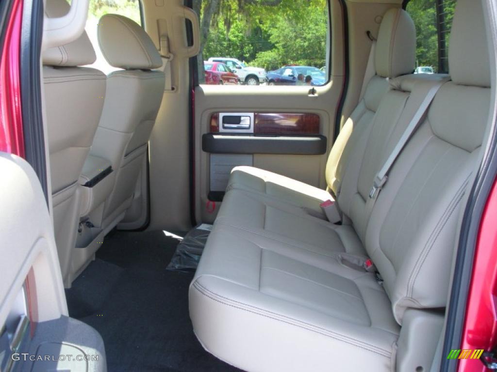 2010 F150 Lariat SuperCrew 4x4 - Red Candy Metallic / Tan photo #6