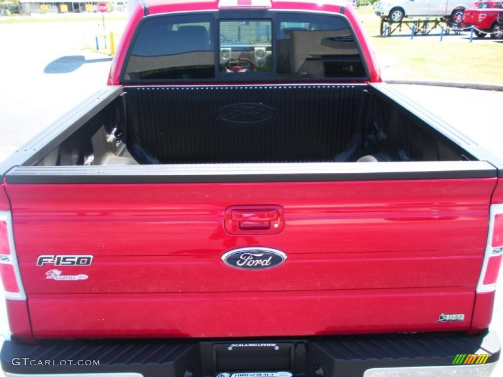 2010 F150 Lariat SuperCrew 4x4 - Red Candy Metallic / Tan photo #10