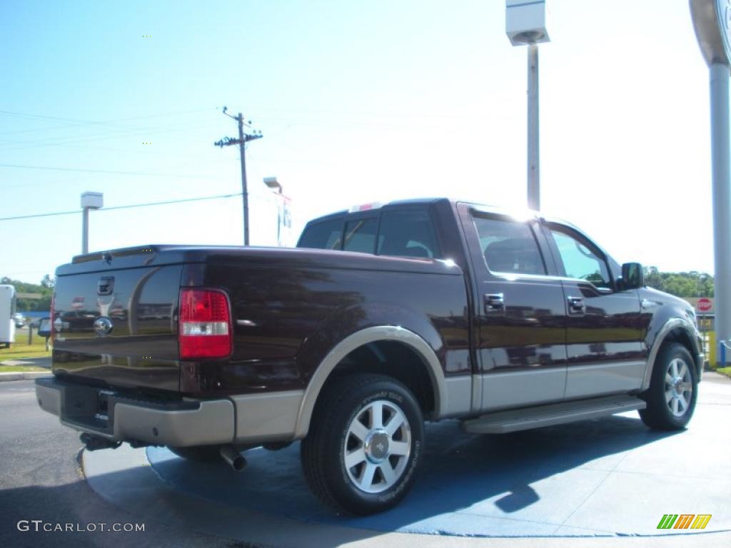 2008 F150 King Ranch SuperCrew - Redfire Metallic / Tan/Castaño Leather photo #5