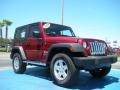 2008 Red Rock Crystal Pearl Jeep Wrangler X 4x4  photo #7