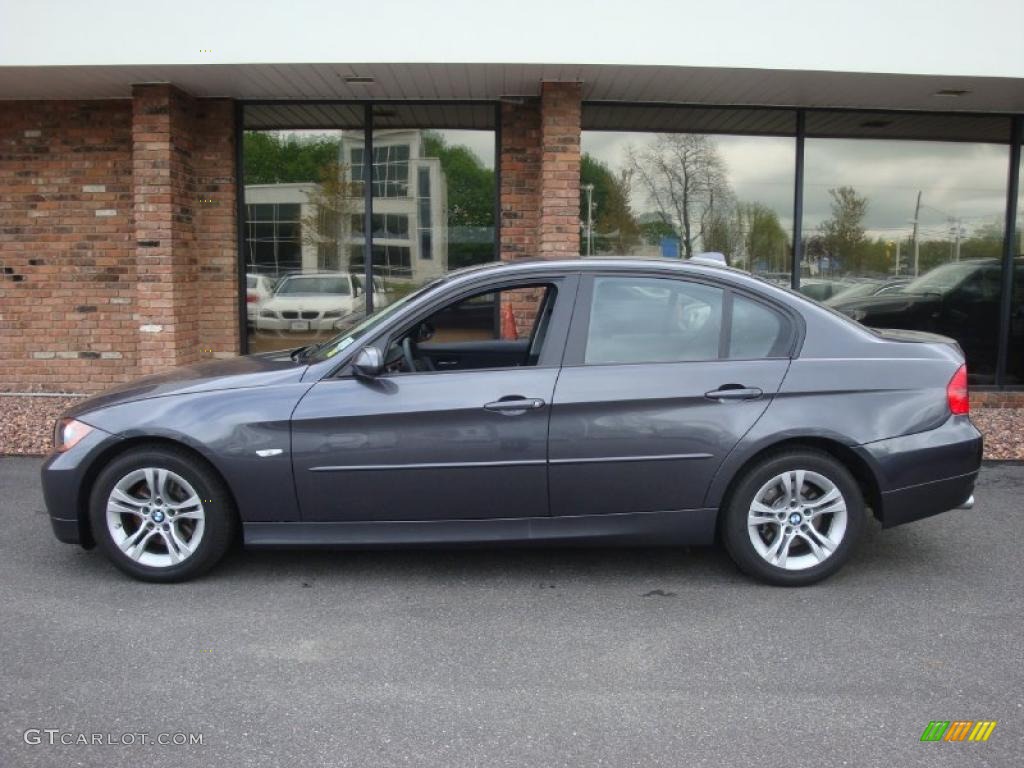 2008 3 Series 328xi Sedan - Sparkling Graphite Metallic / Black photo #3