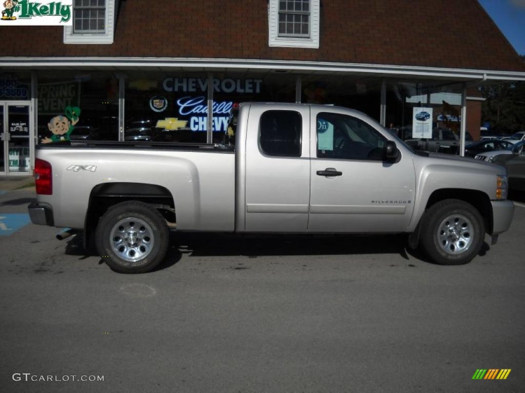 2008 Silverado 1500 LT Extended Cab 4x4 - Silver Birch Metallic / Ebony photo #2