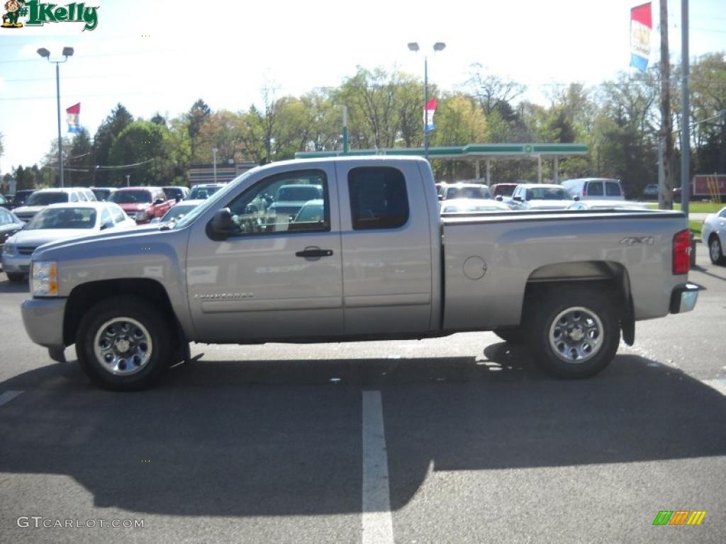 2008 Silverado 1500 LT Extended Cab 4x4 - Silver Birch Metallic / Ebony photo #6