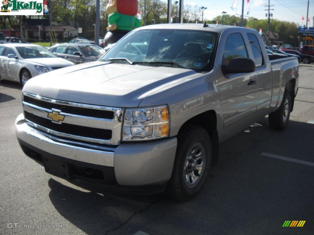 2008 Silverado 1500 LT Extended Cab 4x4 - Silver Birch Metallic / Ebony photo #14