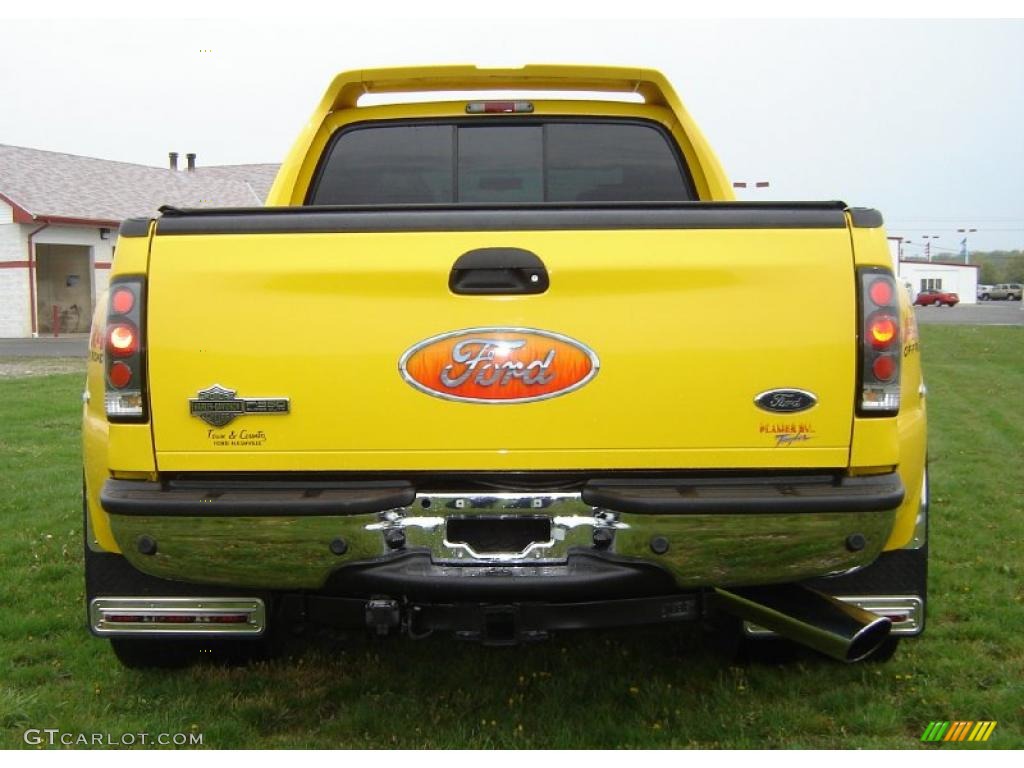 2006 F350 Super Duty Amarillo Edition Crew Cab 4x4 Dually - Blazing Yellow / Black photo #4