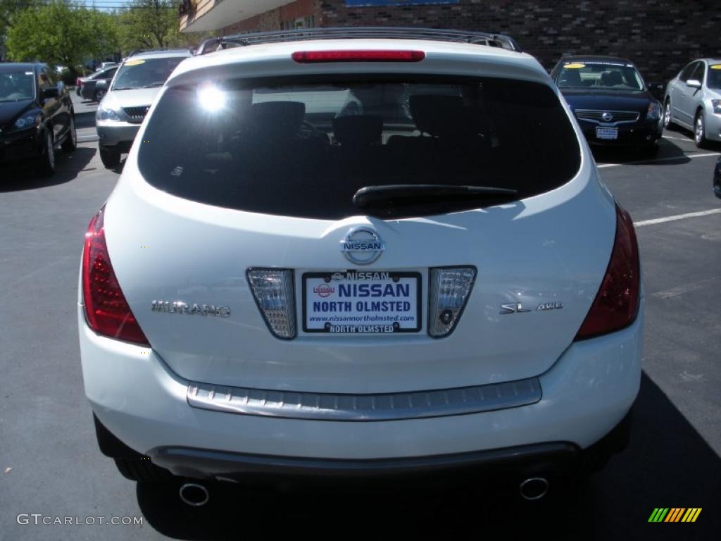 2007 Murano SL AWD - Glacier Pearl White / Cafe Latte photo #6