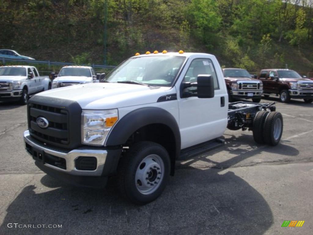 2011 F450 Super Duty XL Regular Cab 4x4 Chassis - Oxford White / Steel photo #10