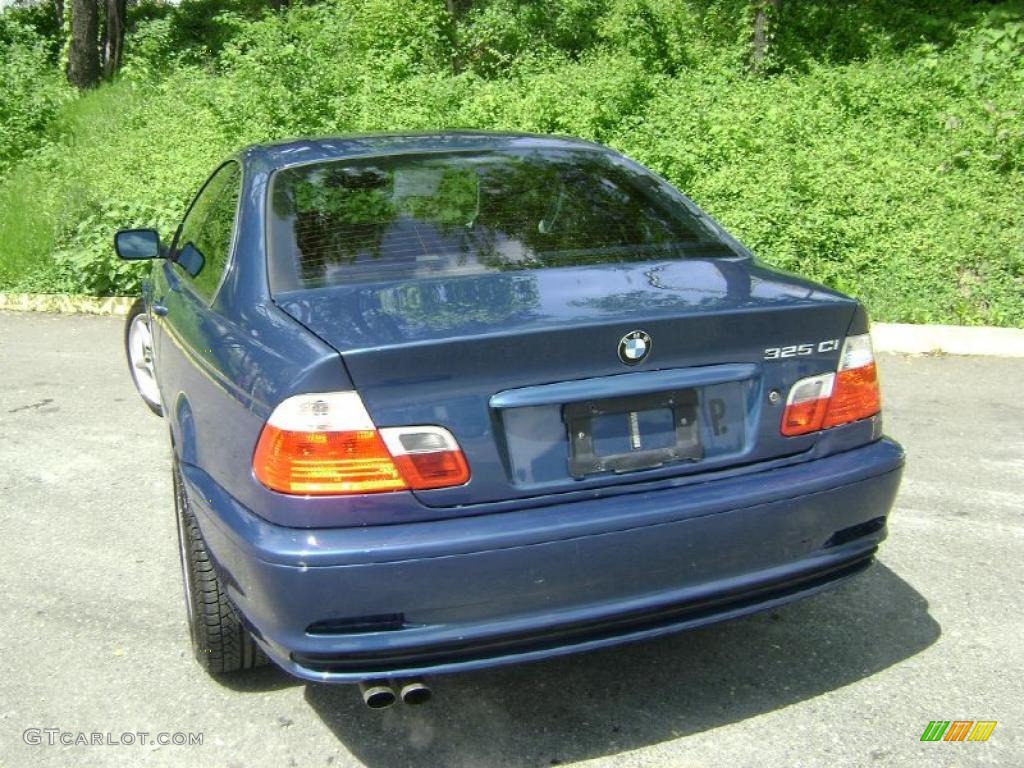2002 3 Series 325i Coupe - Topaz Blue Metallic / Black photo #7