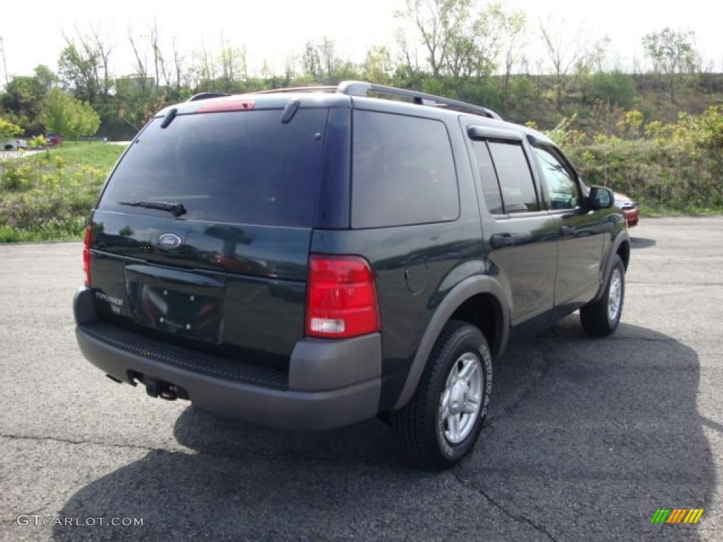 2002 Explorer XLS 4x4 - Dark Highland Green Metallic / Medium Parchment photo #3