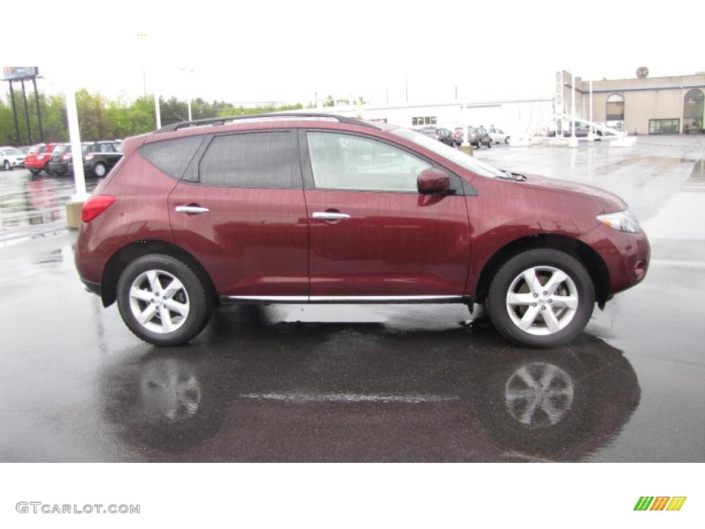 2009 Murano S AWD - Merlot Metallic / Beige photo #5