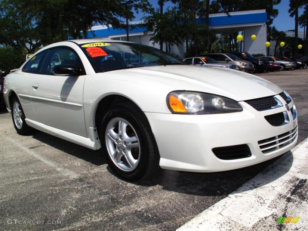 2003 Stratus SXT Coupe - Satin White Pearl / Dark Taupe/Medium Taupe photo #1