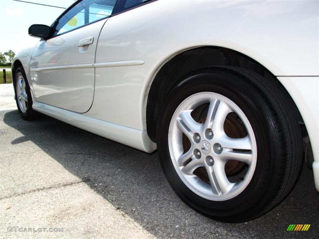 2003 Stratus SXT Coupe - Satin White Pearl / Dark Taupe/Medium Taupe photo #5