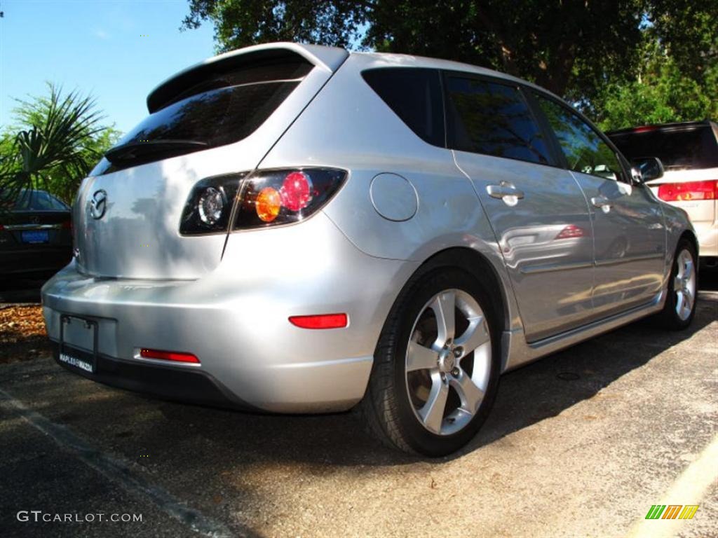 2005 MAZDA3 s Hatchback - Sunlight Silver Metallic / Black photo #2