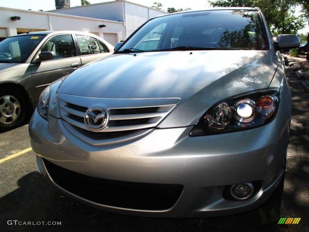 2005 MAZDA3 s Hatchback - Sunlight Silver Metallic / Black photo #4