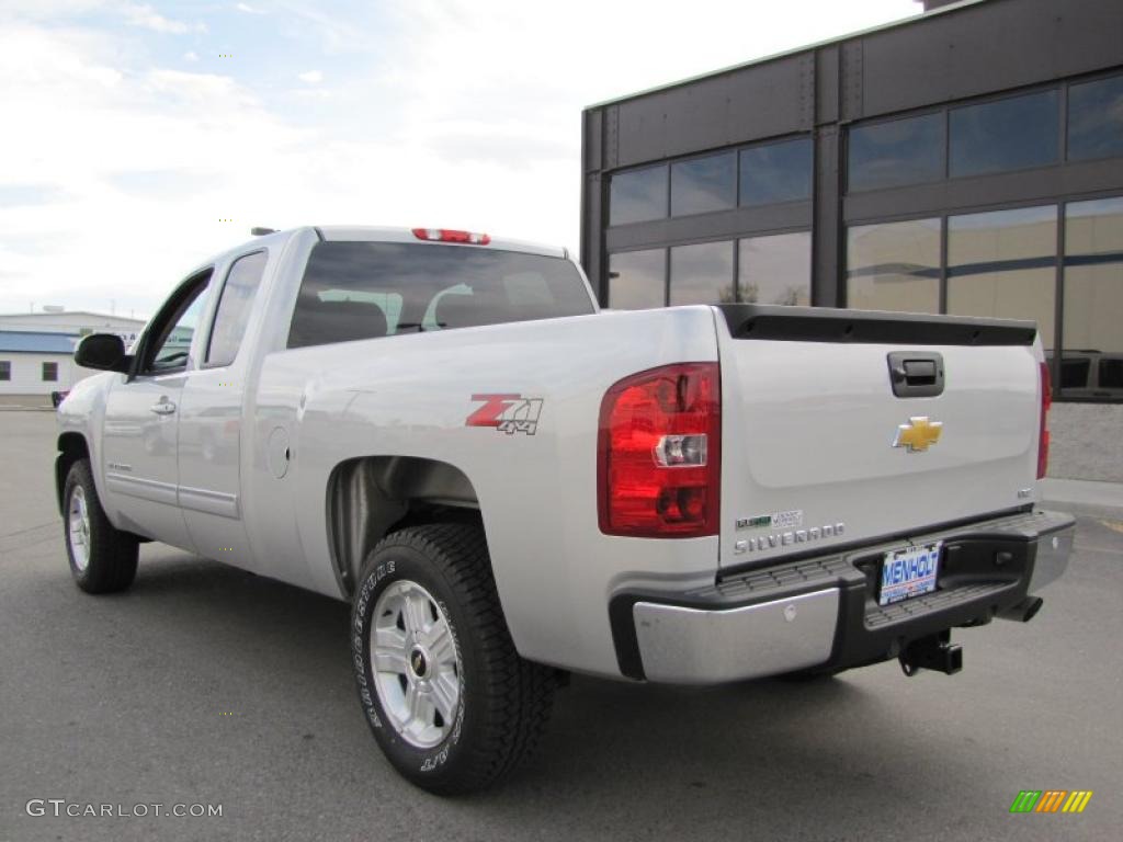 2010 Silverado 1500 LTZ Extended Cab 4x4 - Sheer Silver Metallic / Ebony photo #12