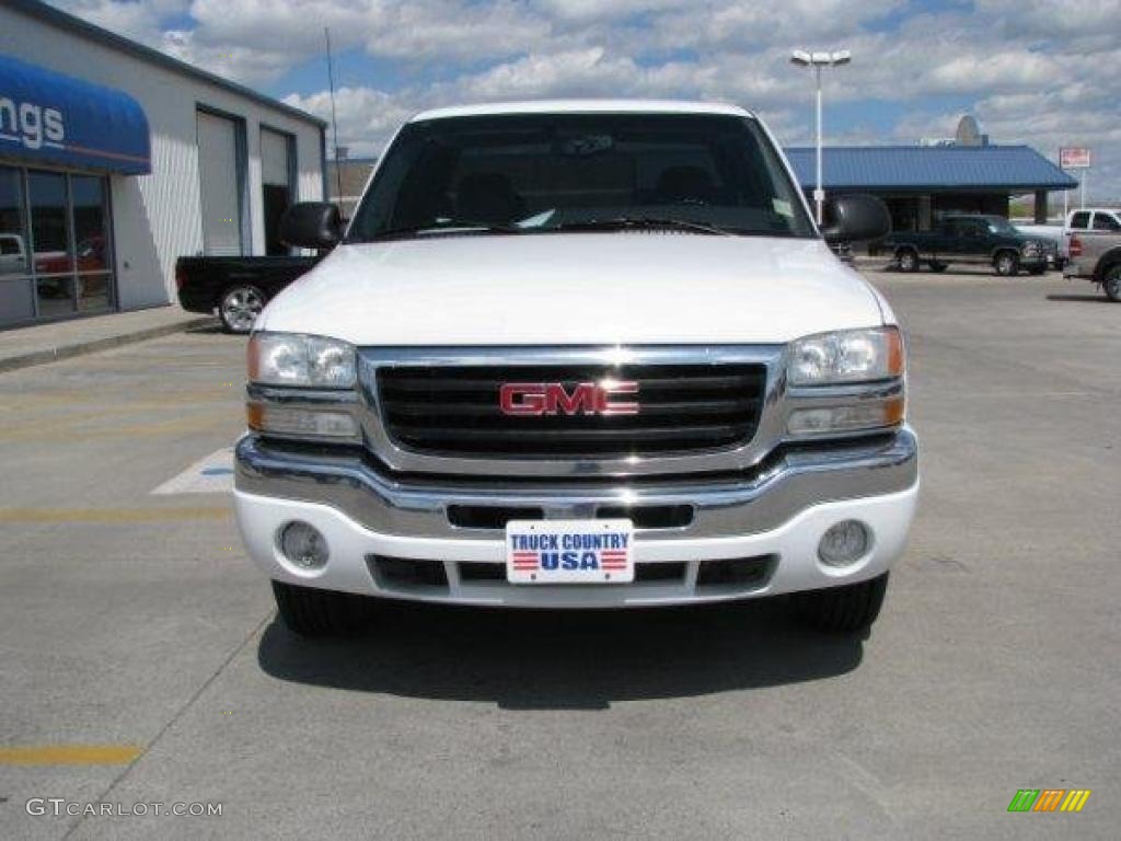 2003 Sierra 1500 SLE Extended Cab 4x4 - Summit White / Dark Pewter photo #9