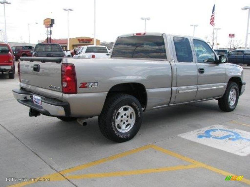 2003 Silverado 1500 LS Extended Cab 4x4 - Light Pewter Metallic / Tan photo #13