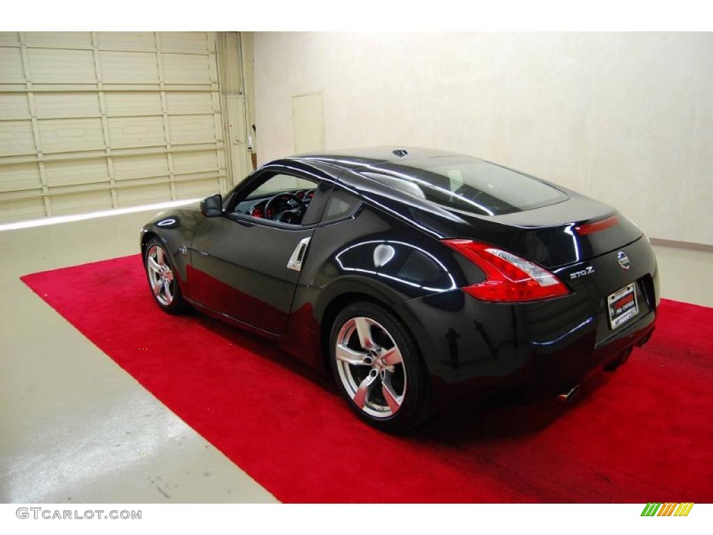 2009 370Z Touring Coupe - Magnetic Black / Gray Leather photo #4