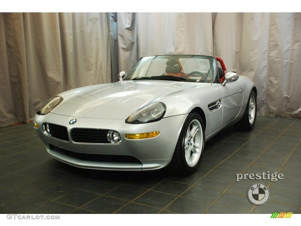 2001 Z8 Roadster - Titanium Silver Metallic / Red/Black photo #1