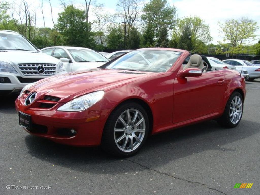 2007 SLK 350 Roadster - Mars Red / Beige photo #1