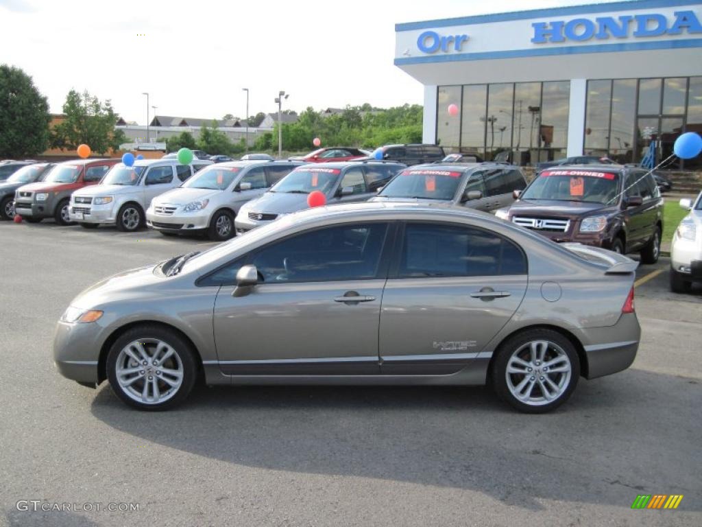2007 Civic Si Sedan - Galaxy Gray Metallic / Black photo #2