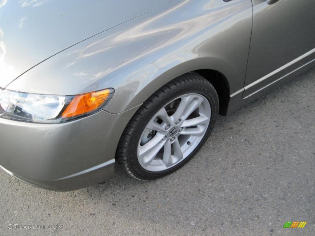 2007 Civic Si Sedan - Galaxy Gray Metallic / Black photo #9