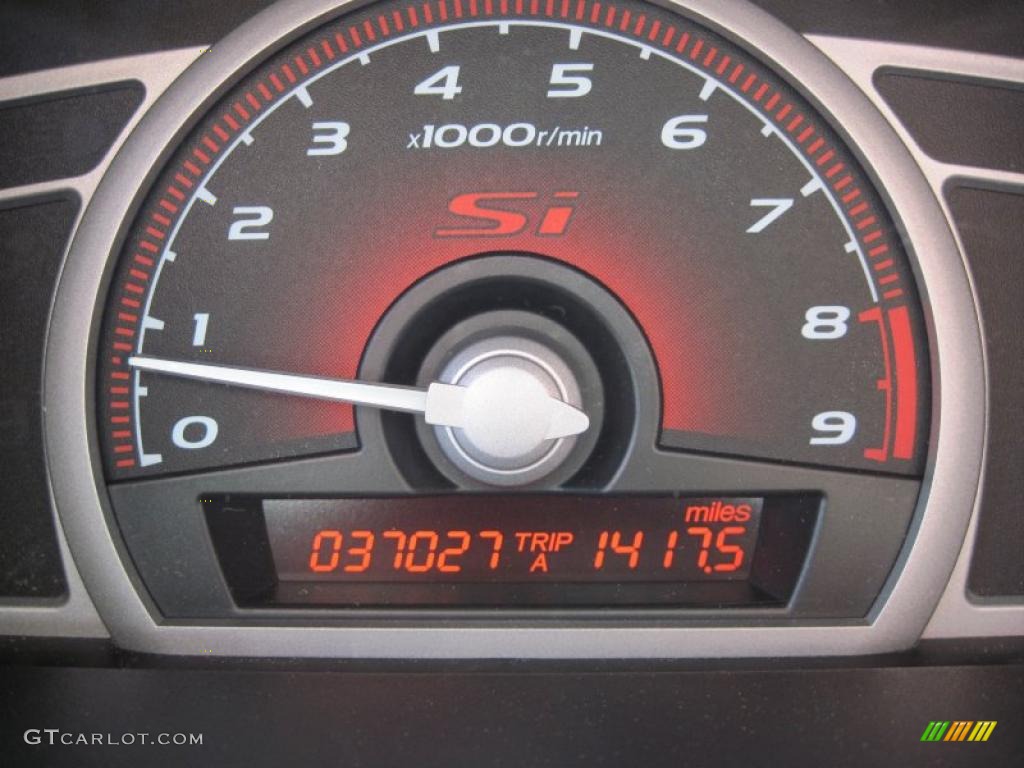 2007 Civic Si Sedan - Galaxy Gray Metallic / Black photo #17
