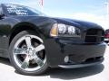 2008 Brilliant Black Crystal Pearl Dodge Charger R/T  photo #2