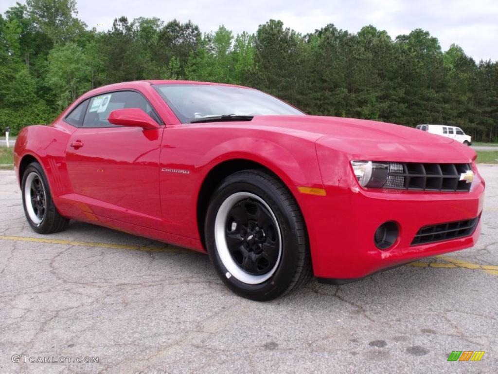 2010 Camaro LS Coupe - Victory Red / Black photo #7