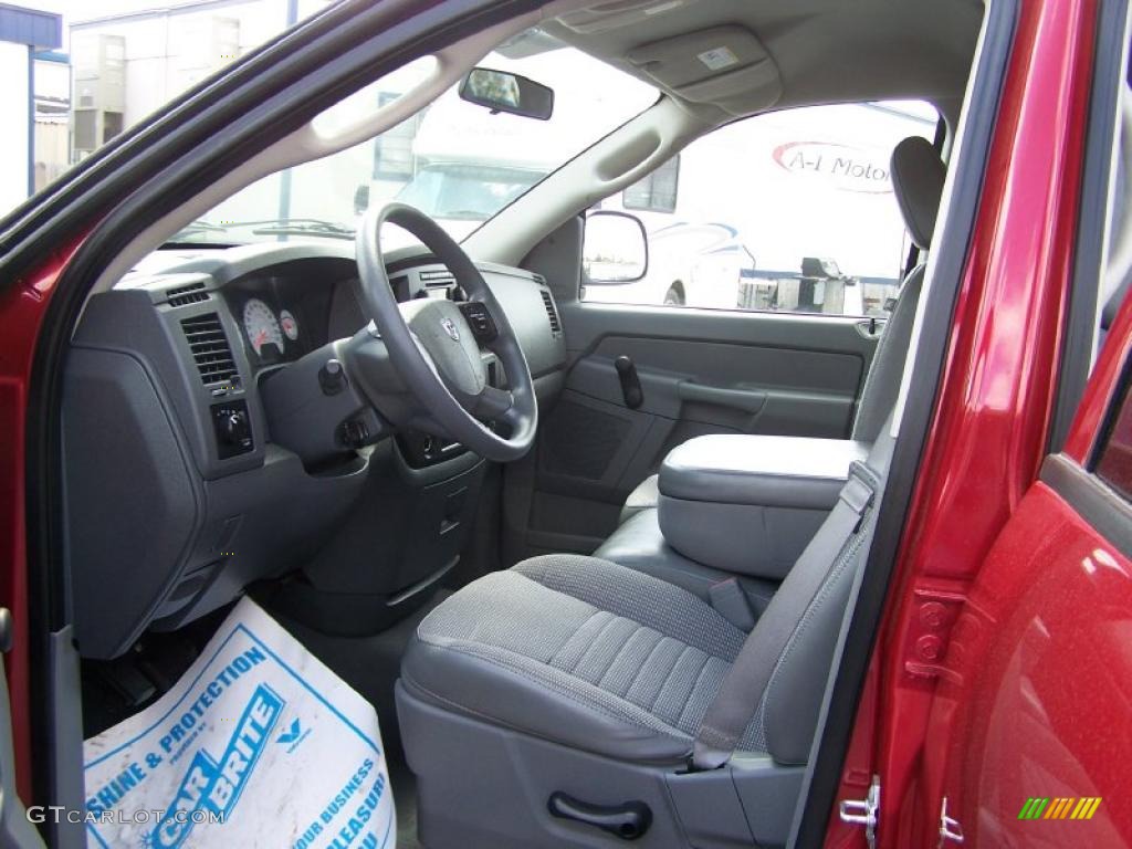2008 Ram 1500 ST Quad Cab 4x4 - Inferno Red Crystal Pearl / Medium Slate Gray photo #5