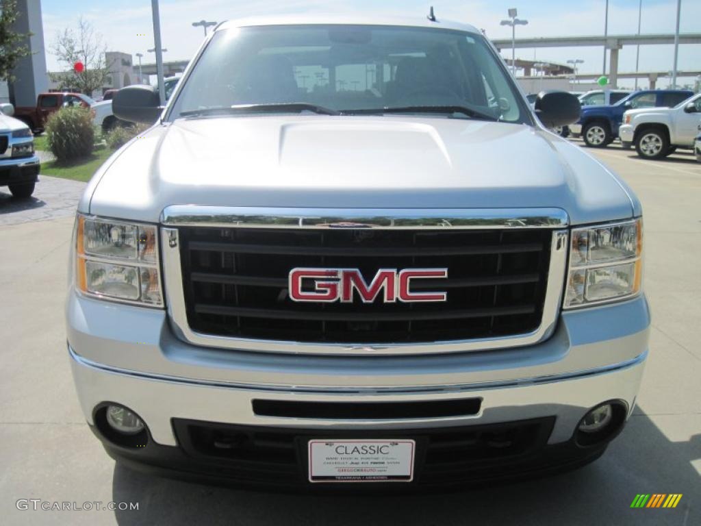 2010 Sierra 1500 SLE Crew Cab 4x4 - Pure Silver Metallic / Ebony photo #5