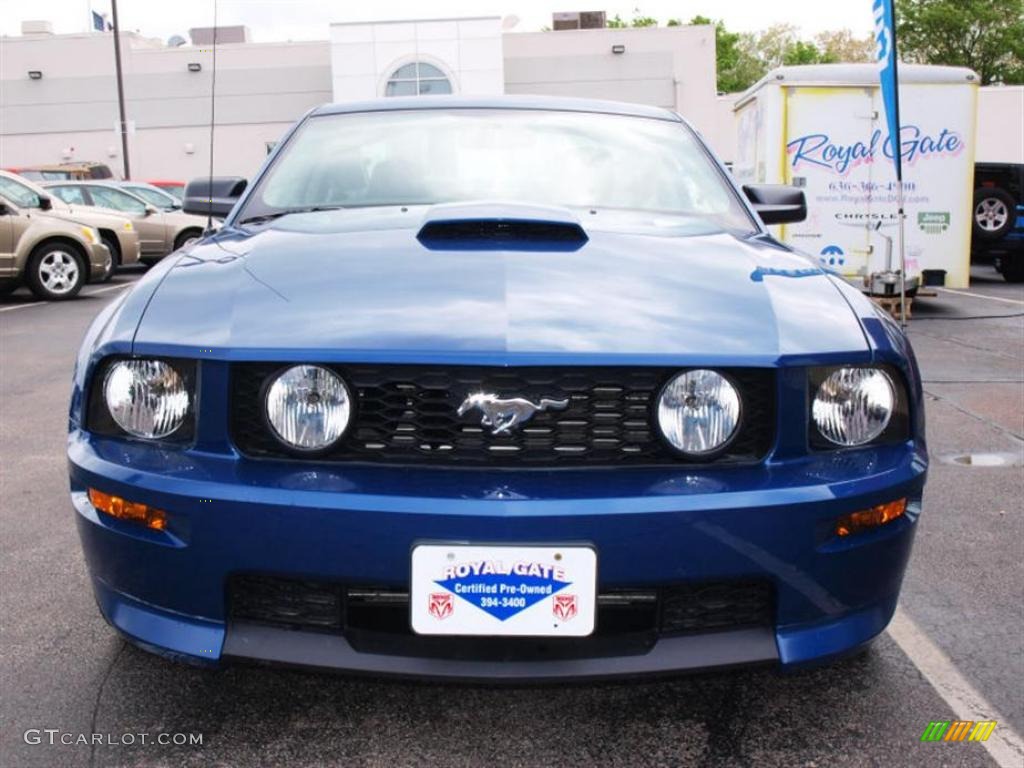 2009 Mustang GT Premium Coupe - Vista Blue Metallic / Black/Dove photo #8