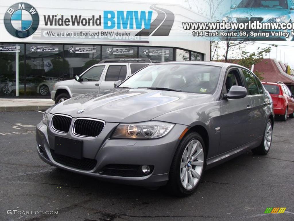 2010 3 Series 328i xDrive Sedan - Space Gray Metallic / Black photo #1