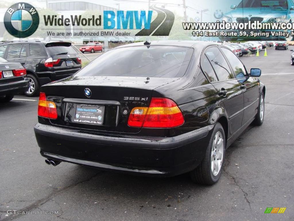 2003 3 Series 325xi Sedan - Jet Black / Natural Brown photo #4