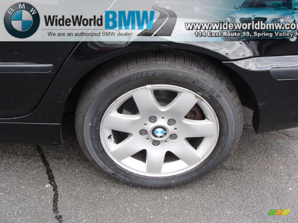 2003 3 Series 325xi Sedan - Jet Black / Natural Brown photo #7