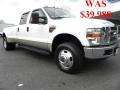 2008 Oxford White Ford F350 Super Duty Lariat Crew Cab 4x4 Dually  photo #1