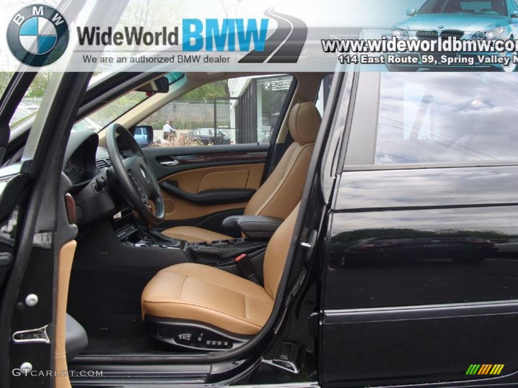 2003 3 Series 325xi Sedan - Jet Black / Natural Brown photo #9
