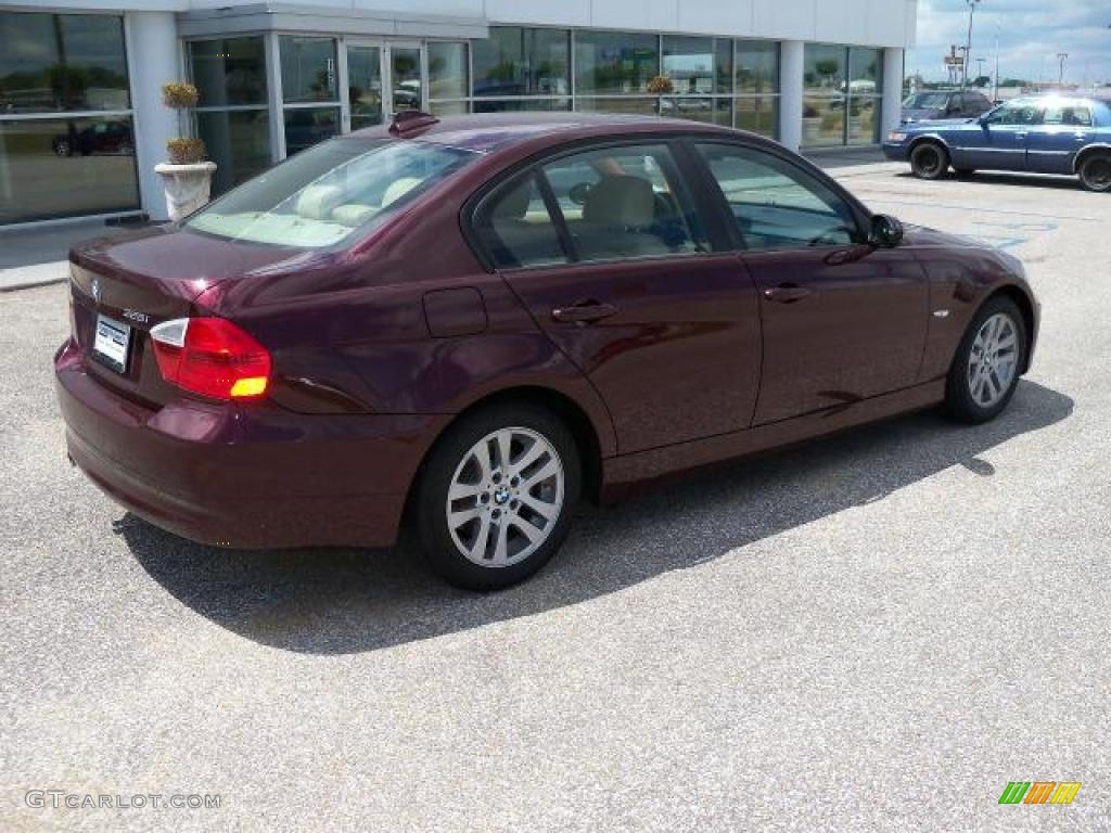 2007 3 Series 328i Sedan - Barbera Red Metallic / Beige photo #3