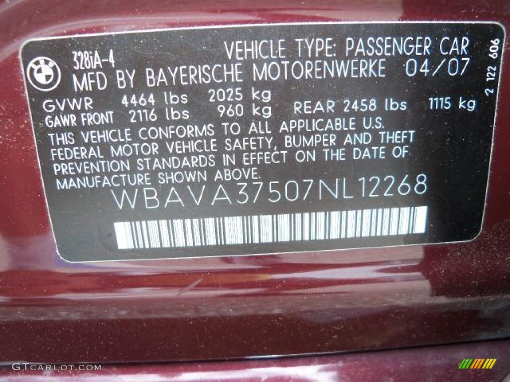 2007 3 Series 328i Sedan - Barbera Red Metallic / Beige photo #21