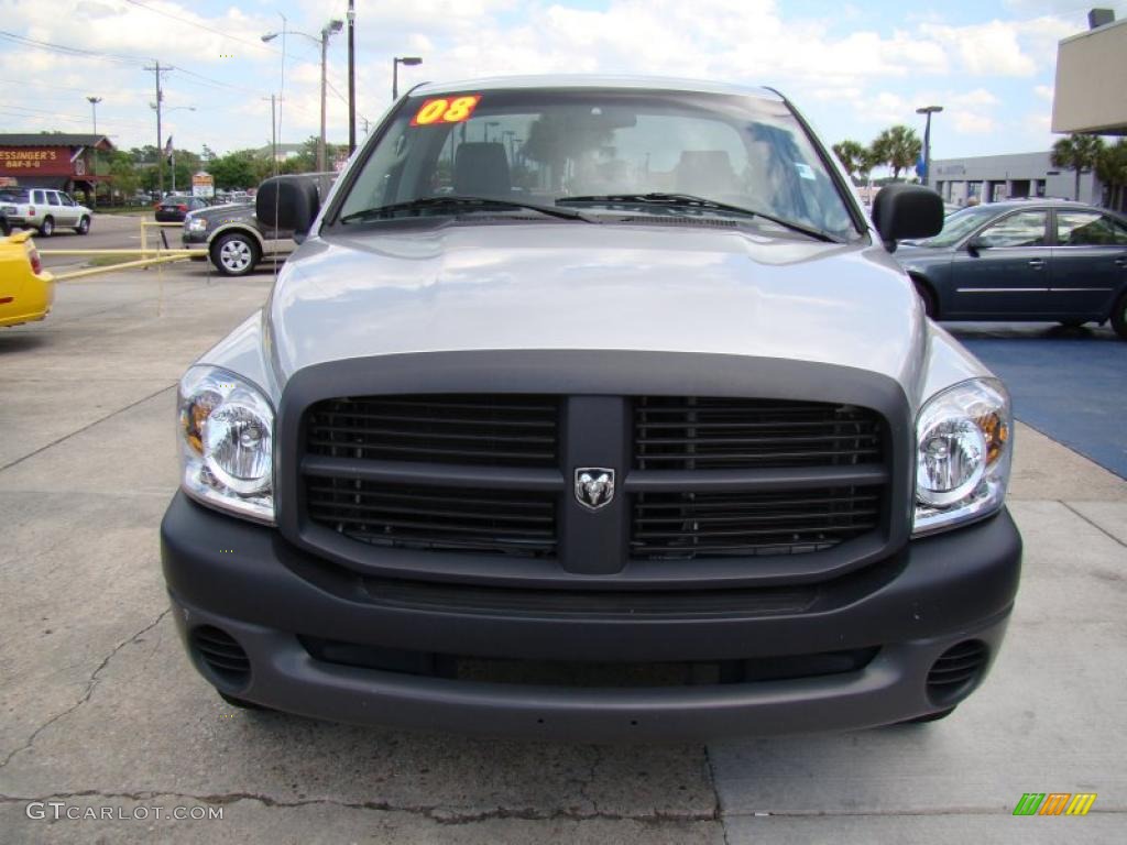 2008 Ram 1500 ST Regular Cab - Bright Silver Metallic / Medium Slate Gray photo #3