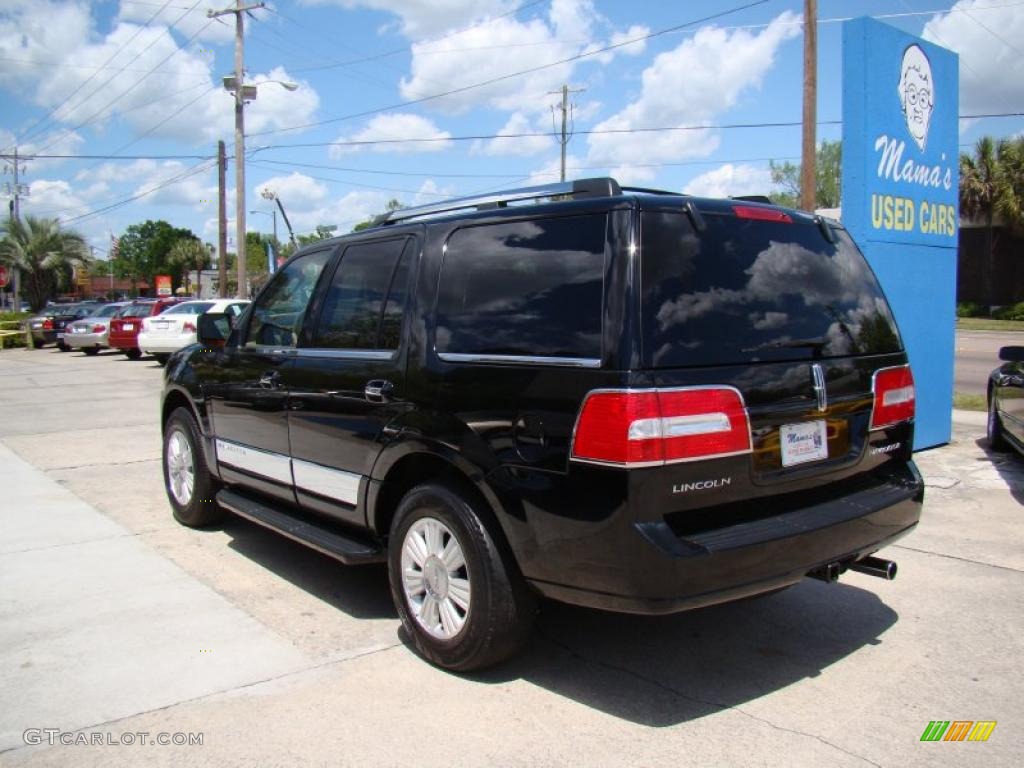 2008 Navigator Luxury 4x4 - Black / Camel/Sand Piping photo #7