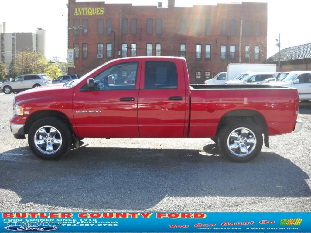 2004 Ram 1500 SLT Quad Cab 4x4 - Flame Red / Dark Slate Gray photo #5