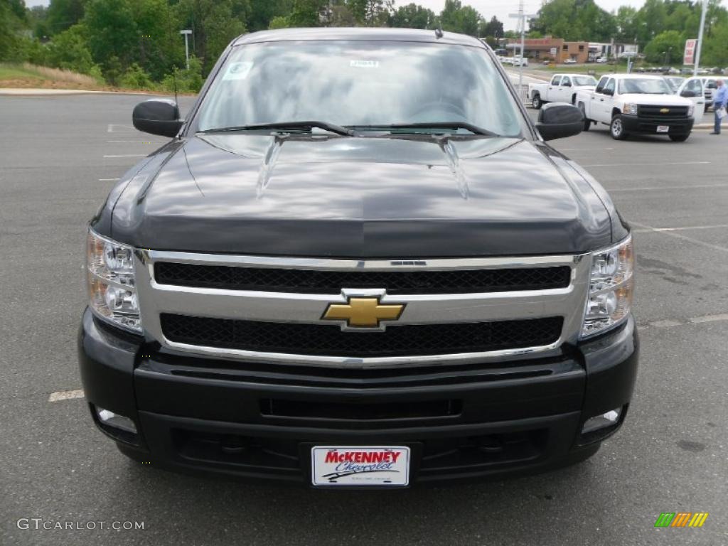 2010 Silverado 1500 LTZ Extended Cab 4x4 - Black / Light Titanium/Dark Titanium photo #6