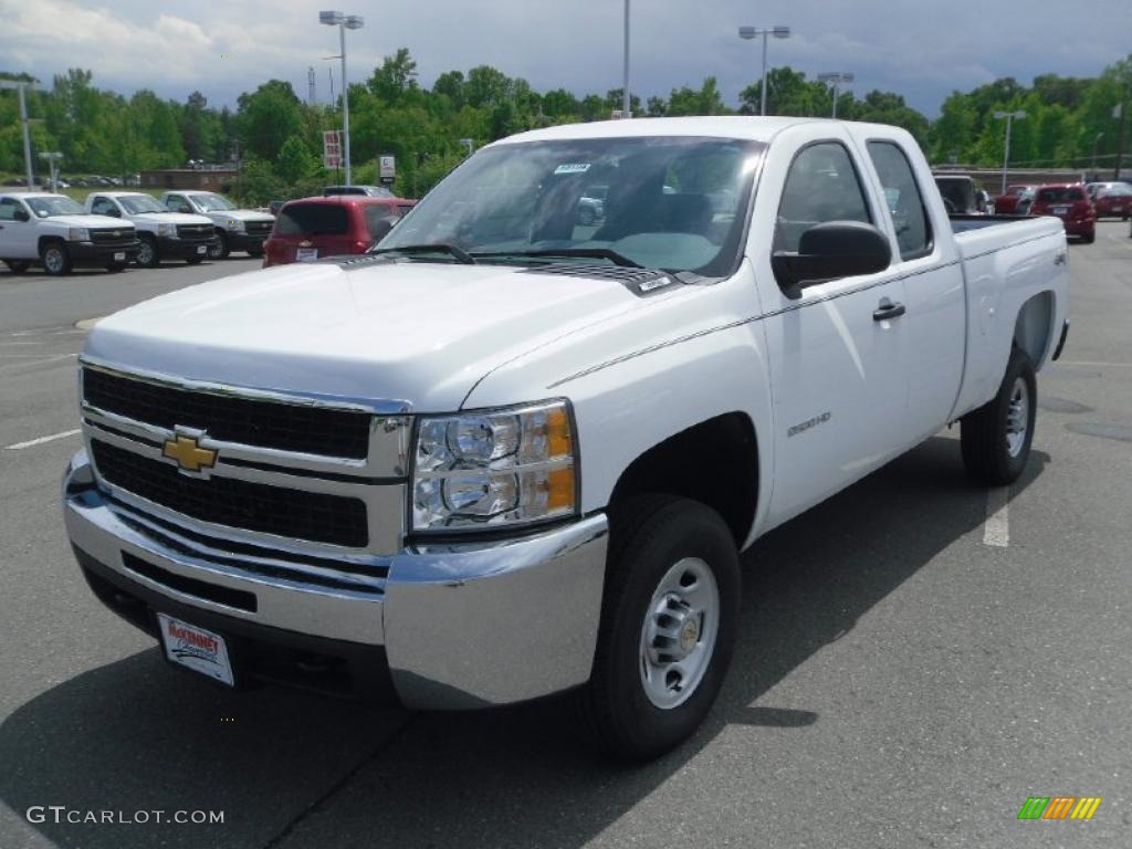 2010 Silverado 2500HD Extended Cab 4x4 - Summit White / Dark Titanium photo #1