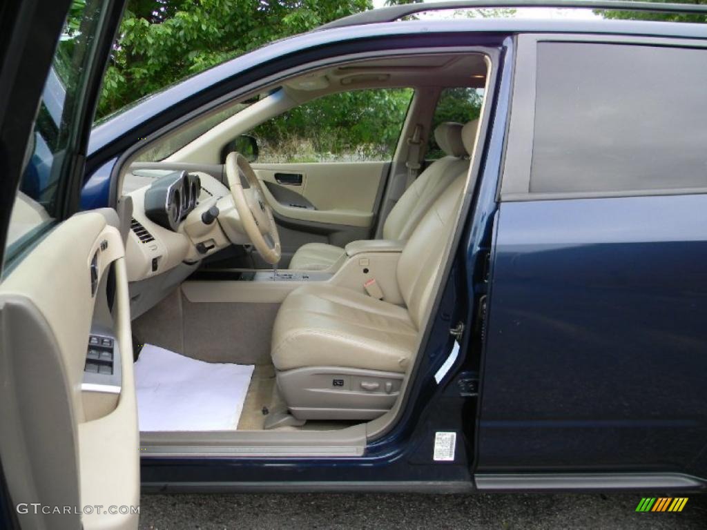 2003 Murano SL - Midnight Blue Pearl / Cafe Latte photo #14