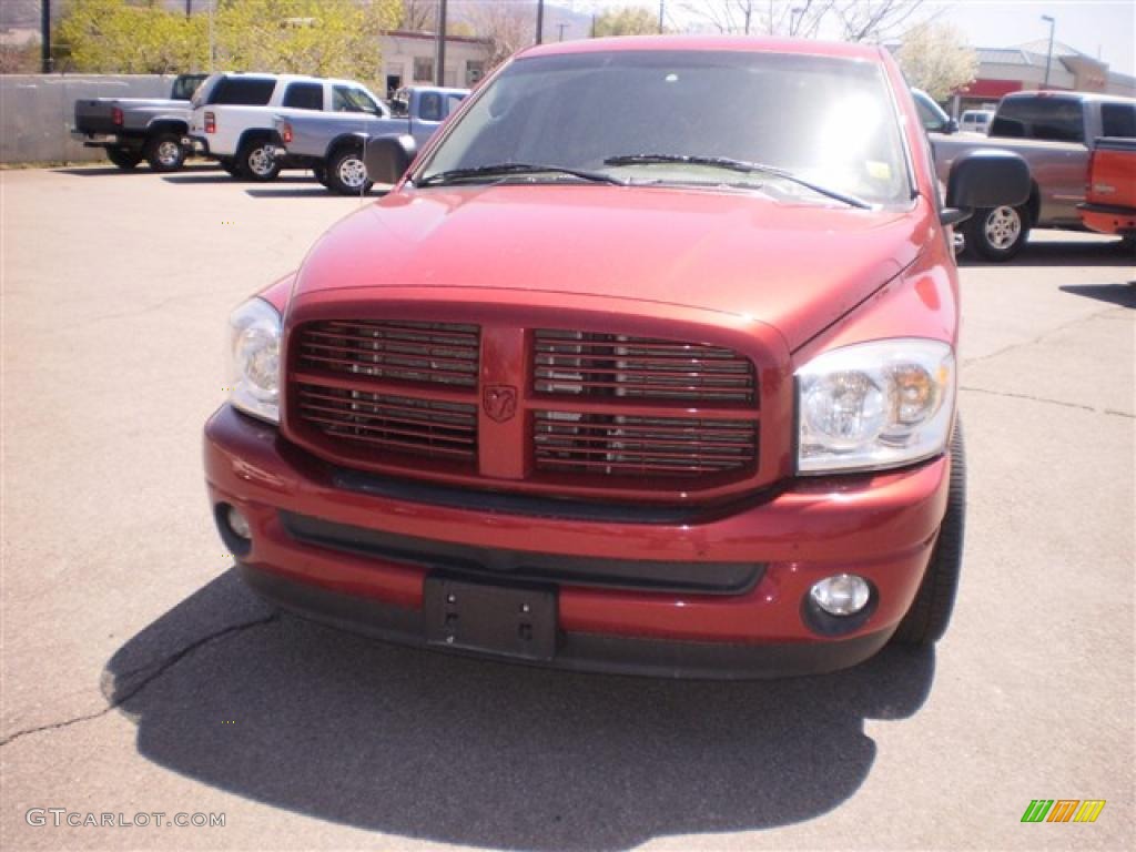 2007 Ram 1500 SLT Quad Cab - Inferno Red Crystal Pearl / Medium Slate Gray photo #2